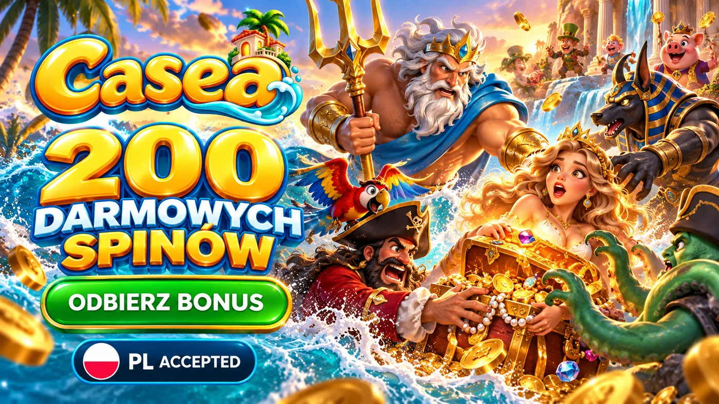 Casea Casino — 200 darmowych spinów w pakiecie powitalnym